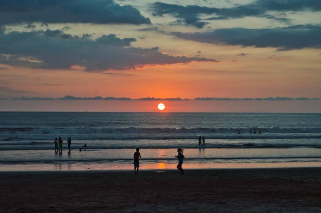 Sunset on the beach in Costa Rica